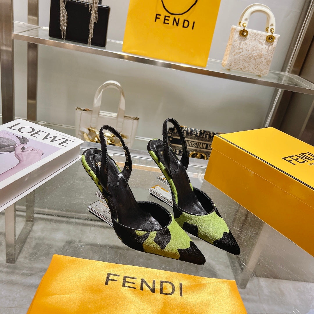 Fendi Women Slingback High Heeled Shoes