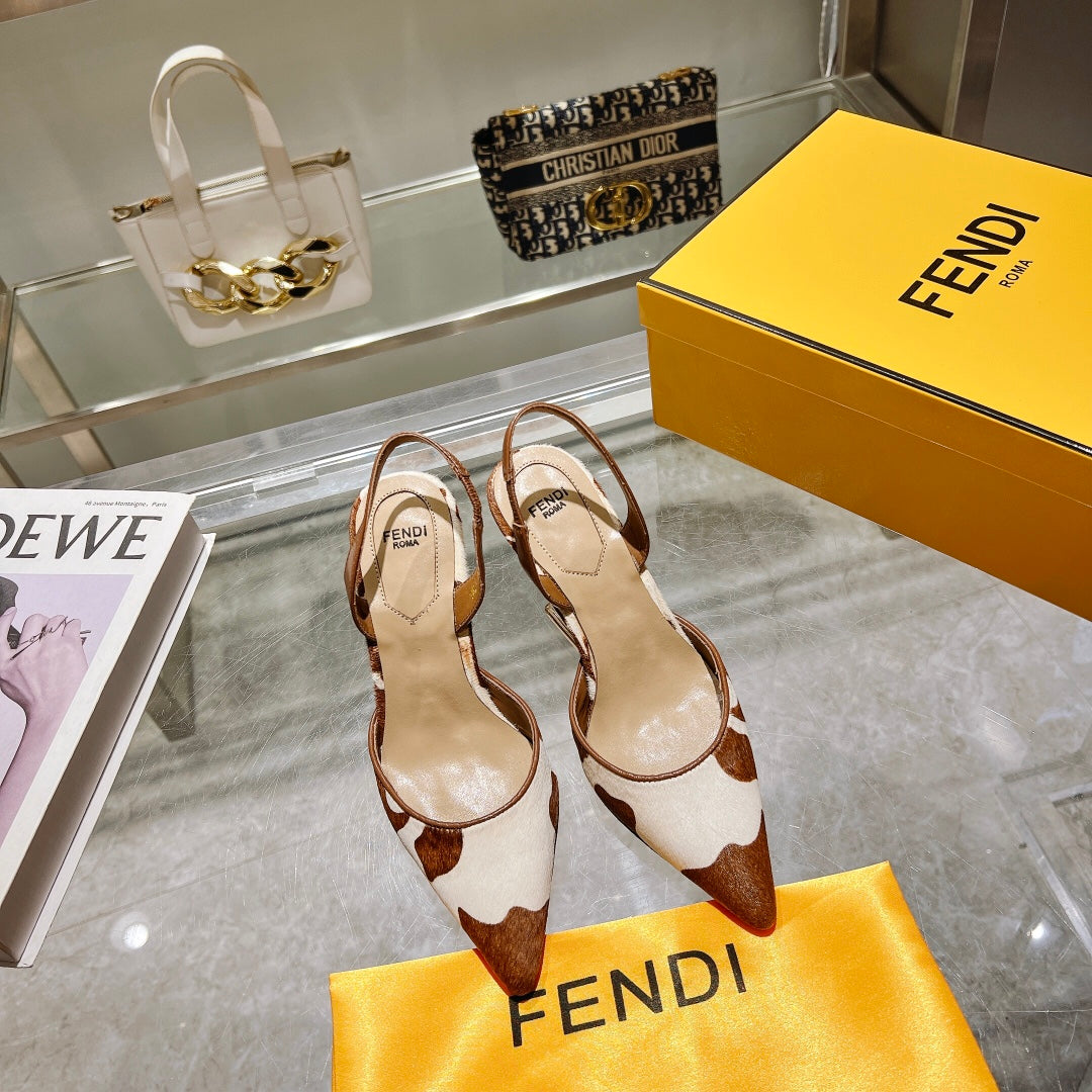 Fendi Women Slingback High Heeled Shoes