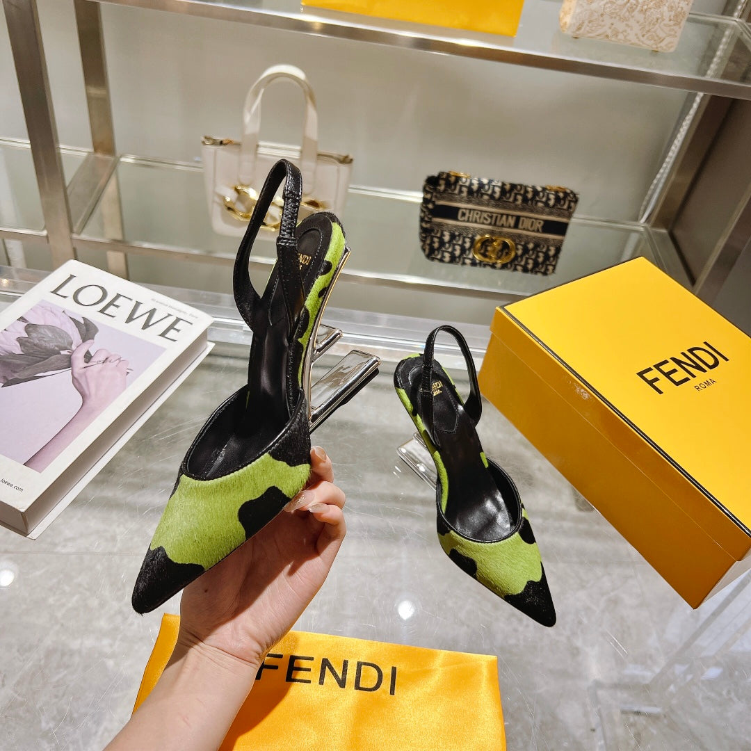 Fendi Women Slingback High Heeled Shoes