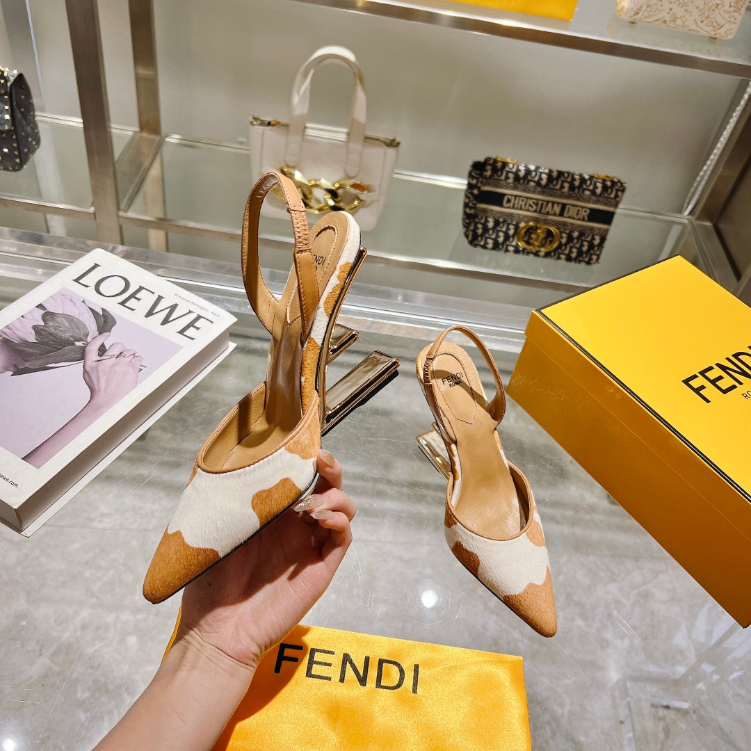 Fendi Women Slingback High Heeled Shoes