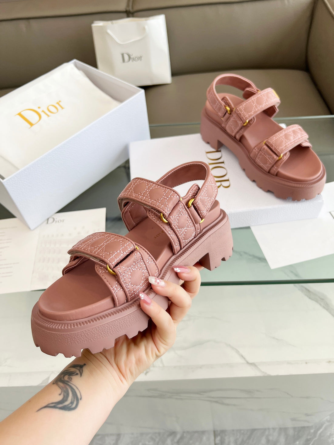 Dior Women Velcro Calssic Sandals